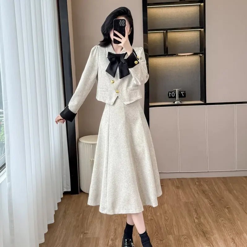 2025 Spring Korean 2 Piece Set for Women Top And Skirts Set Clothing Wholesale