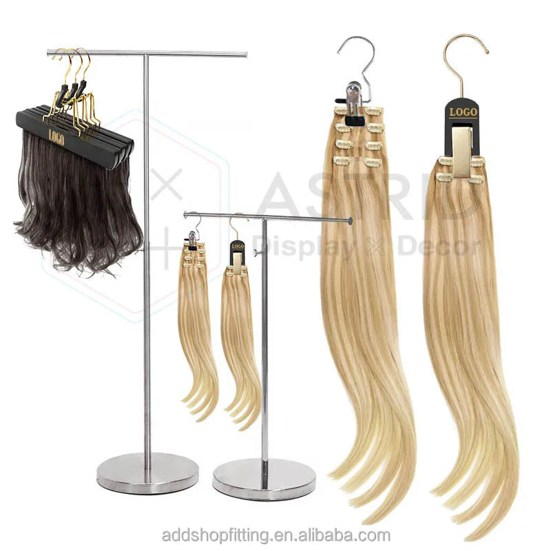 136 cm Big Adjustable Steel Hanger Wig Dipslay Rack Hair Extensions Stand