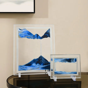 Nordic Creative Decompression3D Glass Quicksand Painting Home Decoration Ornaments Hourglass Living Room Office Quicksand