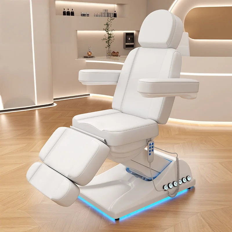 Professional Portable Facial Treatment Bed Electric Height Adjustment PU Massage Physiotherapy Cosmetic Chair for Beauty Salon MegaBDM