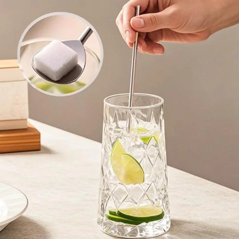 Custom Logo Sale Spoon Metal Bubble Tea Stainless Steel Drinking Water Bottle Straw MegaBDM