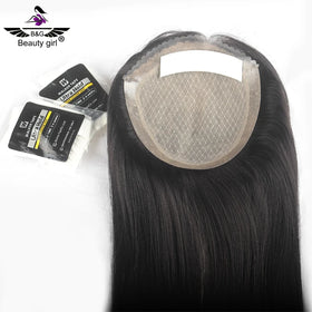 Alopecia Support Natural European Human Hair Skin Around With Clip in Hand Tied Silk Base Topper Silk Top Toupee for White Women