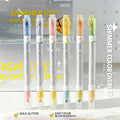 2026 Manufacturer Custom High Quality Fiber and Sintered Pen Tips Rainbow Glittering Multicolor Highlighter