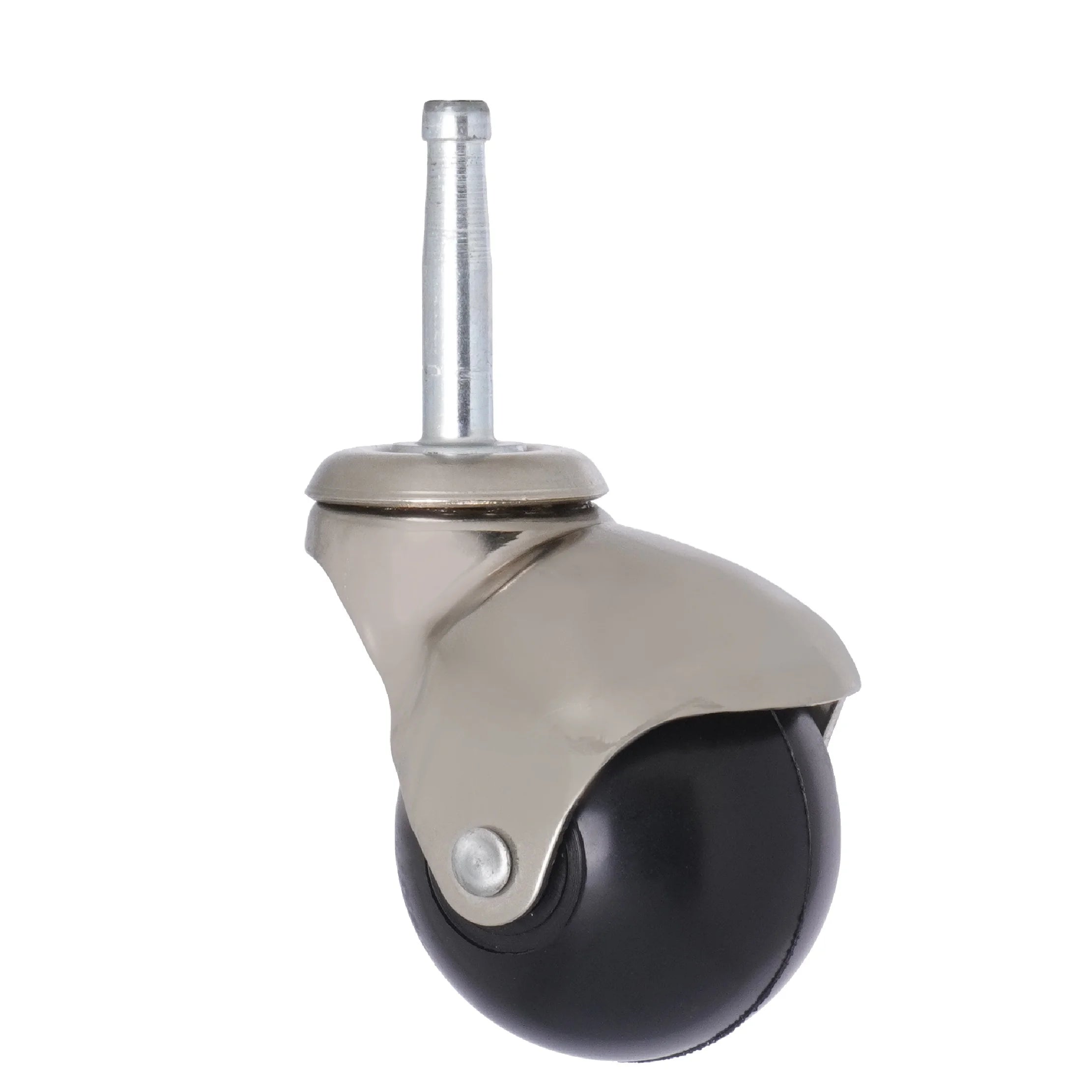 2-Inch Solid Swivel Ball Caster Wheel Modern Chrome Coating for School Bathroom Hospital Living Room Supermarket Outdoor Use