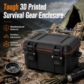 Tough 3D Printed Rugged Extreme Exploration Gear Enclosure with Weatherproof Material for Outdoor Adventure