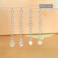 GP US Stampled Extension Tail Chain Tag 2-5cm  925 Silver Adjustable Waterproof Accessories Permanent Jewelry Chains Wholesale