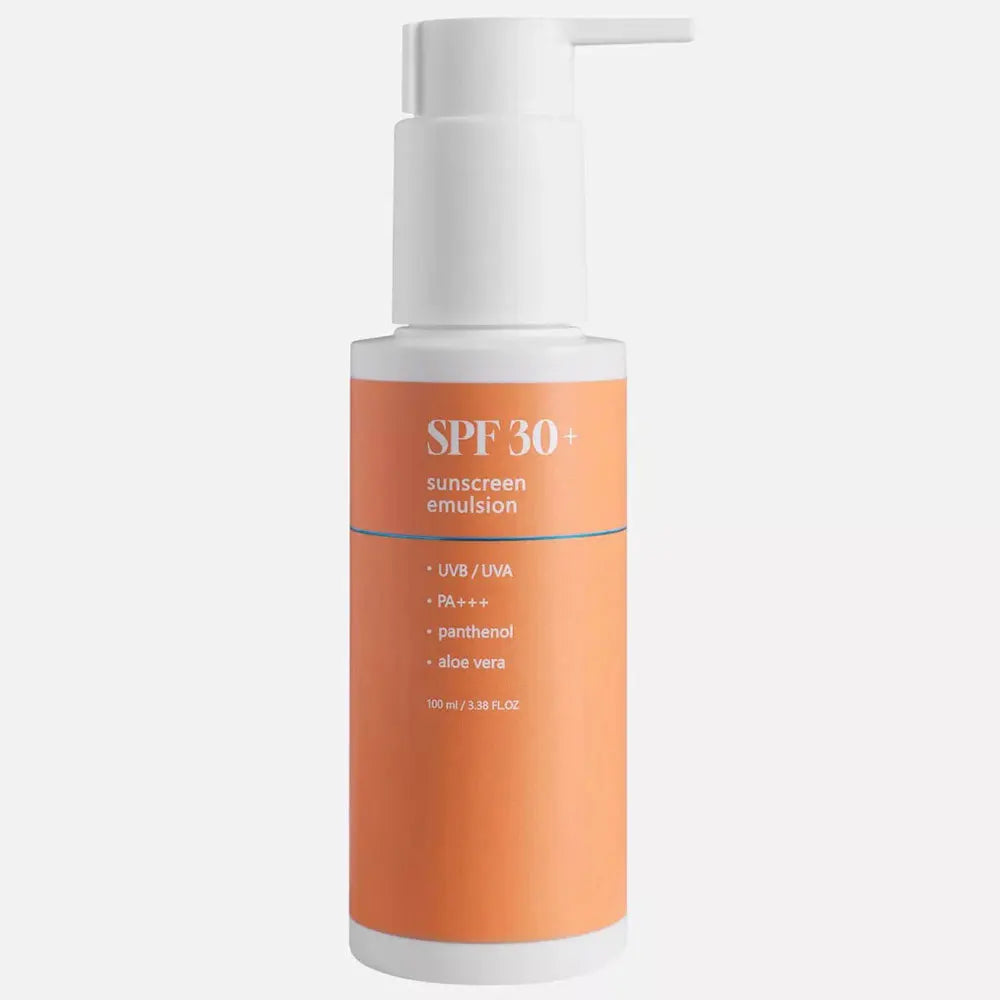 OEM ODM SPF 30 Sunscreen Emulsion Panthenol & Aloe Vera Extract UVB/UVA PA+++ Face Body Sunscreen MegaBDM
