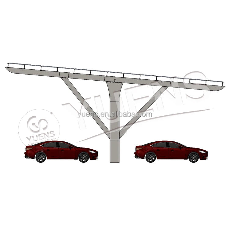 Customized Solar Panel Carport Mounting Rack System | Anodized Carbon Steel PV Structure | ISO9001 Certified MegaBDM