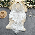 Summer Women's Casual Sets Top And Elastic Waist Patchwork Silk Shorts Set Clothing Wholesale