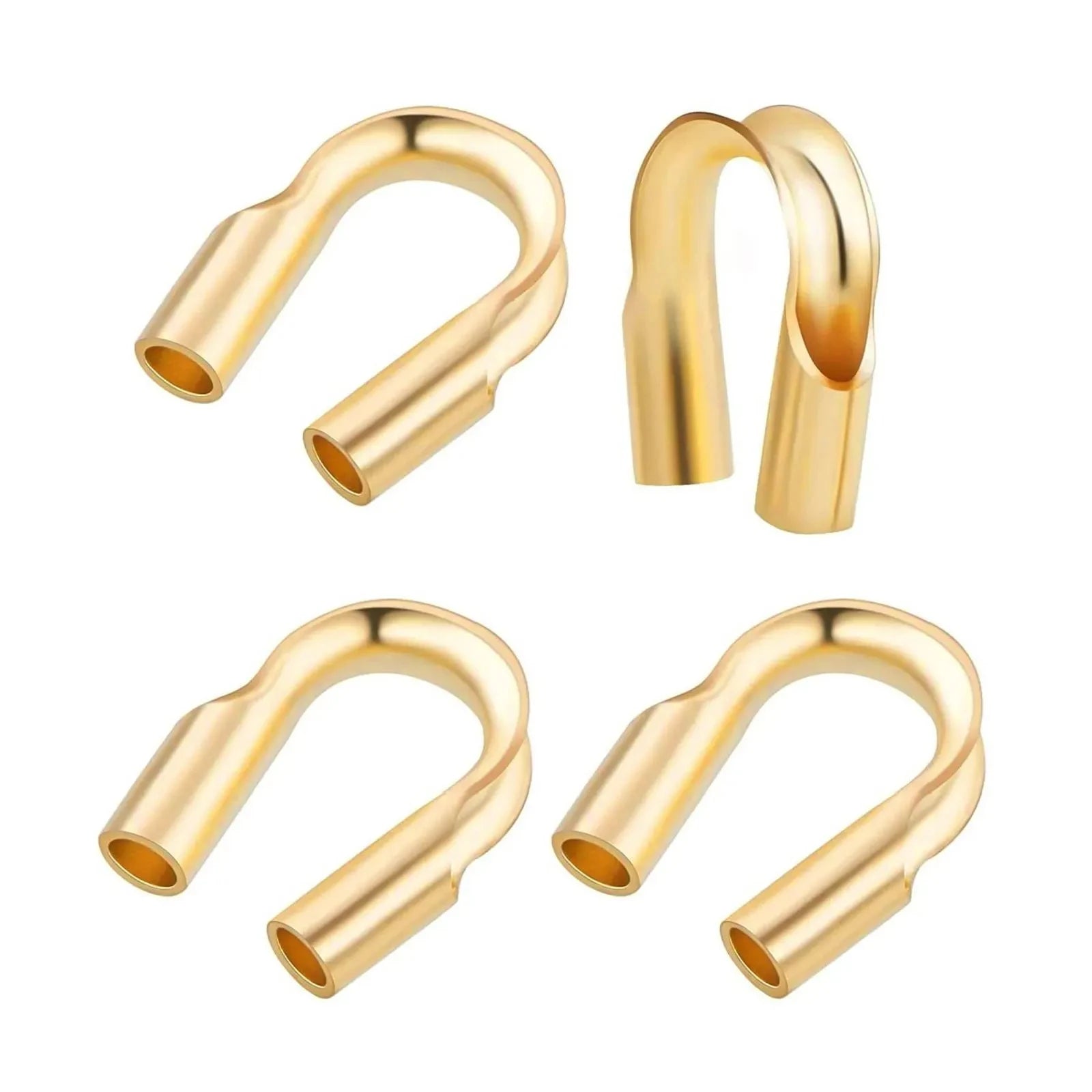 GP U Pick Cable Thimble Real 1/20 14K Gold Filled Wire Guard Saver Cable Guardian Protector Gold Fill Permanent Jewelry Chains