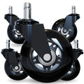 Bestseller 3 Inch/75mm Black Swivel Modern Office Chair PU Casters Wheels Hospital Gym Silent Roller Bearing 50kg Heavy Duty MegaBDM