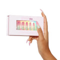 Eco Friendly Magnetic Personalize Special White Pearl Nail Cardboard Paper Box Press on Cosmetic Nail Packaging Box with Window