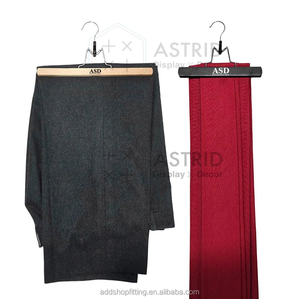 23 cm 30 cm Wood Single Tier Durable Modern Multifunctional Display Hangers Custom Logo Scarf Skirt Pants Wardrobe Bathroom Use