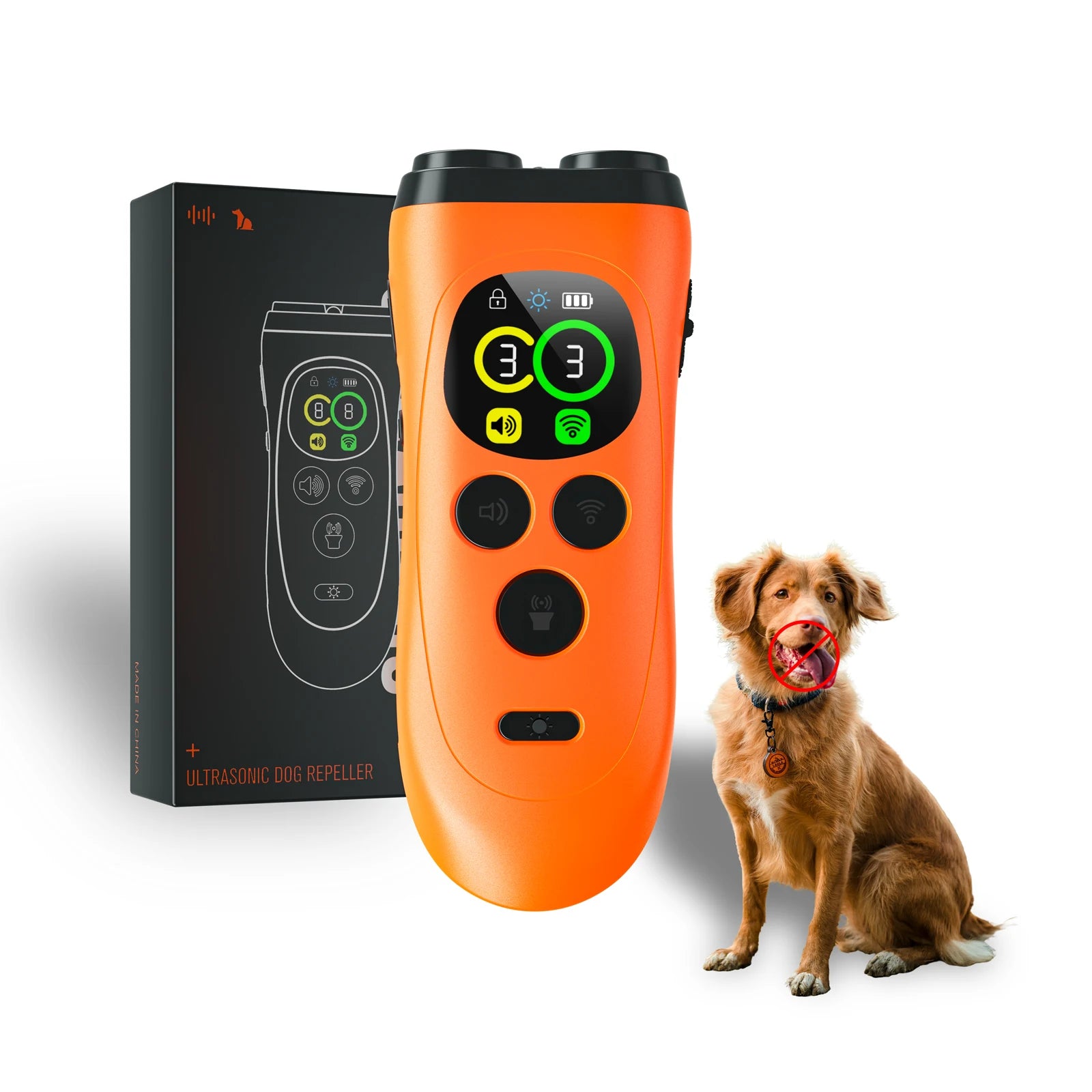 Rechargeable Ultrasonic Bark Control Device Anti-Barking Dog Deterrent in Plastic Antibarking Anti-Barking Device