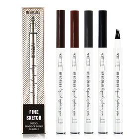 Wholesale Bestseller Very Fine Multi Colors 4 Head Microblading Fork Natural Lasting Waterproof Liquid Eyebrow Pen
