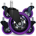 Bestseller 3 Inch/75mm Purple Swivel Modern Office Chair PU Casters Wheels Hospital Gym Silent Roller Bearing 50kg Heavy Duty MegaBDM