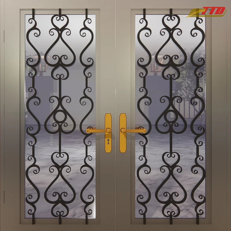 TTD Durable Iron House Doors Model Iron Door From Ho Chi Minh Vietnam Stylish and Safe Front Entry Options