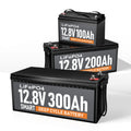 UCAN Deep Cycle 12V 12.8V LiFePO4 Lithium Battery 100Ah-300Ah Smart BMS Golf Cart Pack 6000 Cycles Solar Home Use