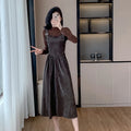 Fall Casual 2 Piece Set for Women Tunic Top And High Waist Maxi Dress Set Ropa Wholesale