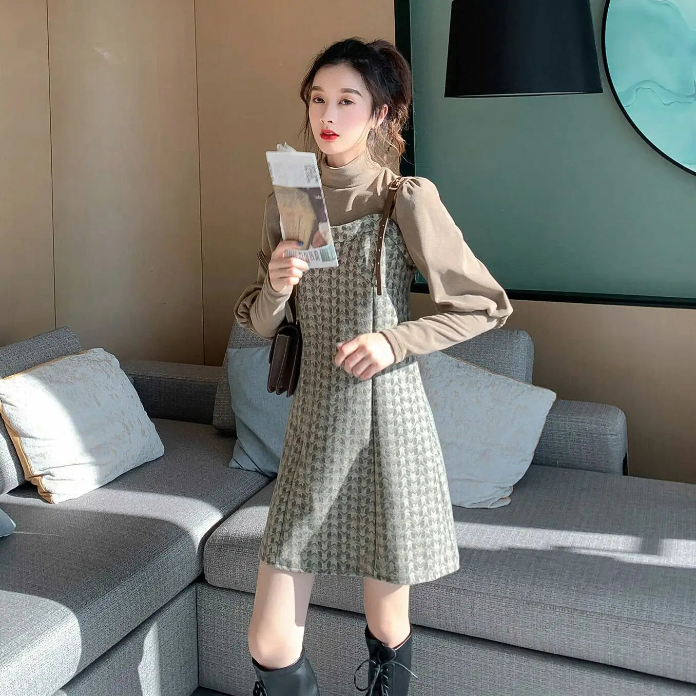 Casual 2 Piece Set for Women Top And High Waist Dress Set Ropa Wholesale