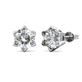 Perfect White 1 Carat GRA Moissanite Diamond 925 Sterling Silver Small Star Shaped Stud Earrings Destiny Jewellery