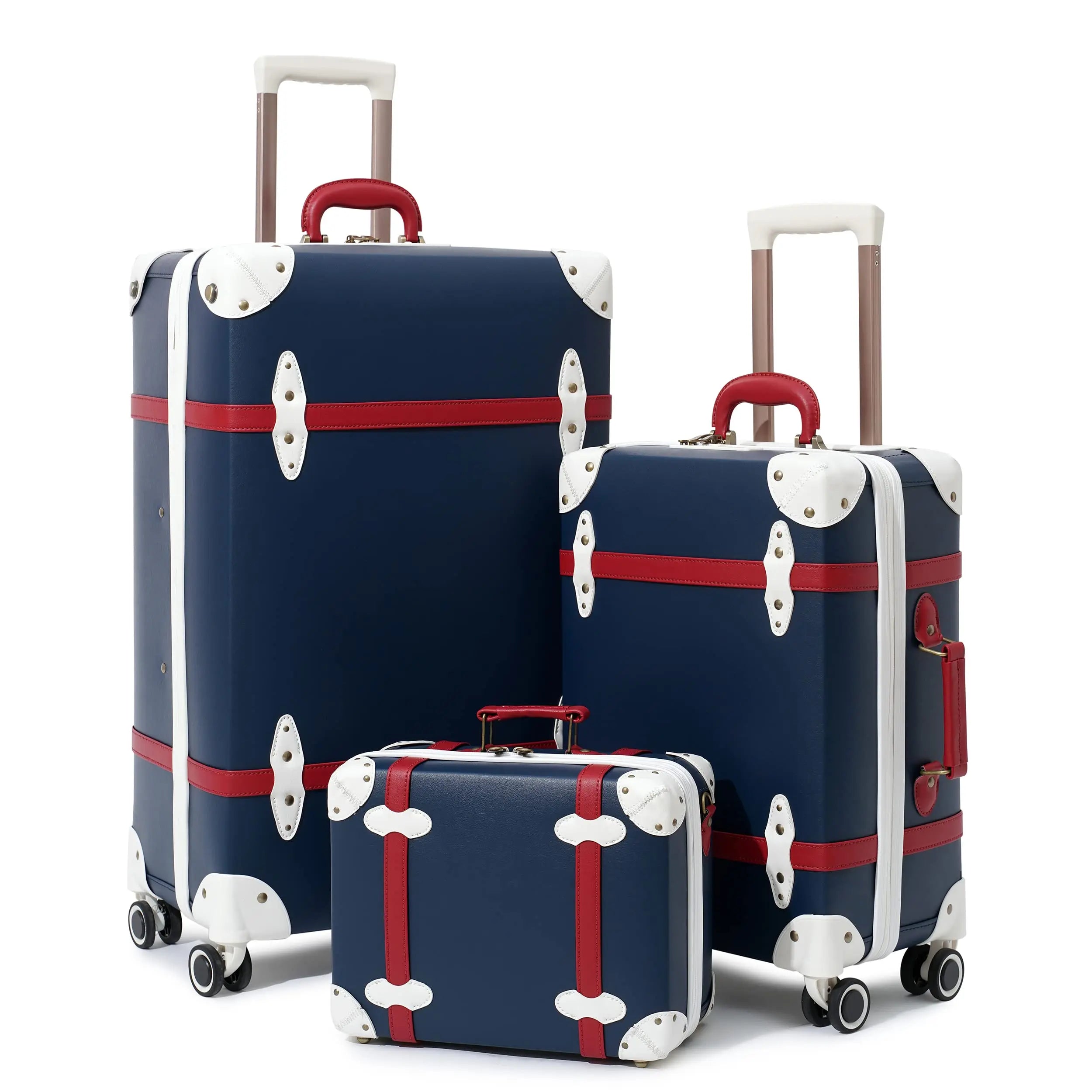 Tourbon Women's Fashion PU Luggage Cabin Trolley Suitcase with Light Weight Feature
