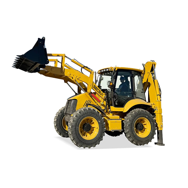 SECSUN Euro 5 Epa 2.5 Ton Wheel Excavator Loader 4 Wheel Drive Hydraulic Backhoe Loader for Sale