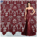 YX1457 Baroque Floral Guipure Lace Fabric 150GSM Polyester Water Soluble Embroidery for Women's Dresses MegaBDM