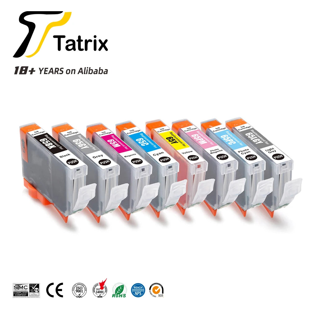 Tatrix canon CLI65 cli65 CLI-65 Compatible Color Ink Cartridge for PIXMA Pro 200 PRO-200S
