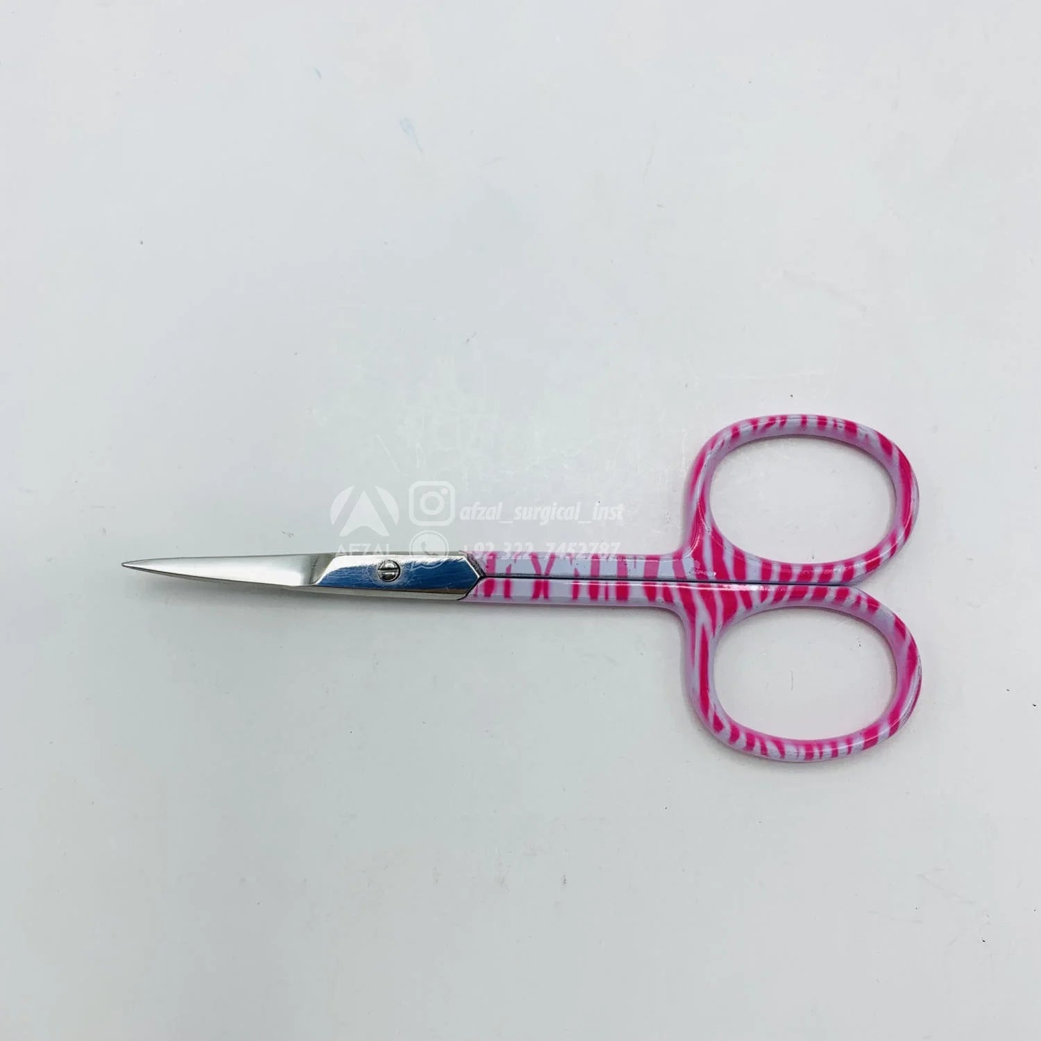 High Quality Stainless Steel Cuticle Nail Scissors Red White Full Zebra Pattern Transparent Blue Sharp Curved/Straight Blade