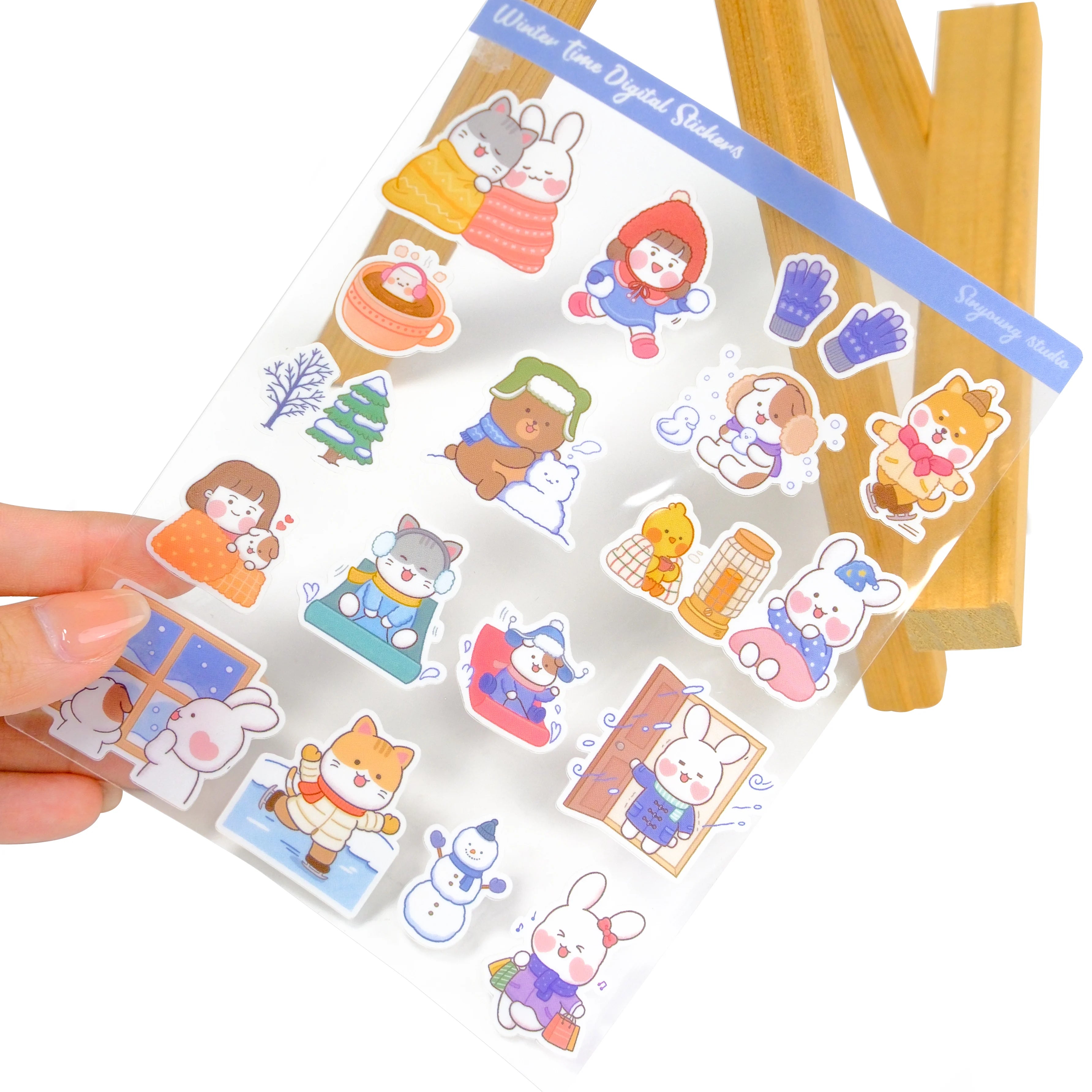 Custom Printed Cute Vinyl Stickers Decoration Self-Adhesive Labels Kiss-Cut Cutting Custom Stickers