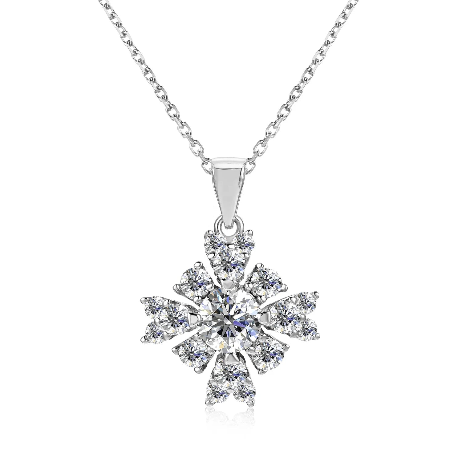 Environmental Friendly GRA Moissanite Diamond Fine Jewelry Unique 925 Silver Cluster Necklace for Women Destiny Jewellery