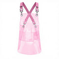 New Fashion Pink Clear Transparent PVC Sleeveless Bib Kitchen Apron Durable Waterproof Cleaning for Restaurant Hairdresser Cafe