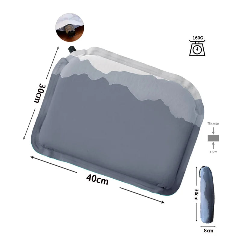 Multifunctional Portable Inflatable Seat Cushion Camping Pillow Lightweight Self-Inflating Camping Seat Cushion Pad  for Stadium
