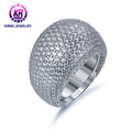 Luxury Fashion Diamond Rings 925 Sterling Silver Full Diamond Design 3A Cubic Zirconia for Woman Men Wedding Rings