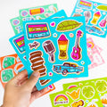 Custom Stickers Self-Adhesive Double Transparent Waterproof Uv Kiss Cut A4 A5 A6 Custom Sizes and Processes