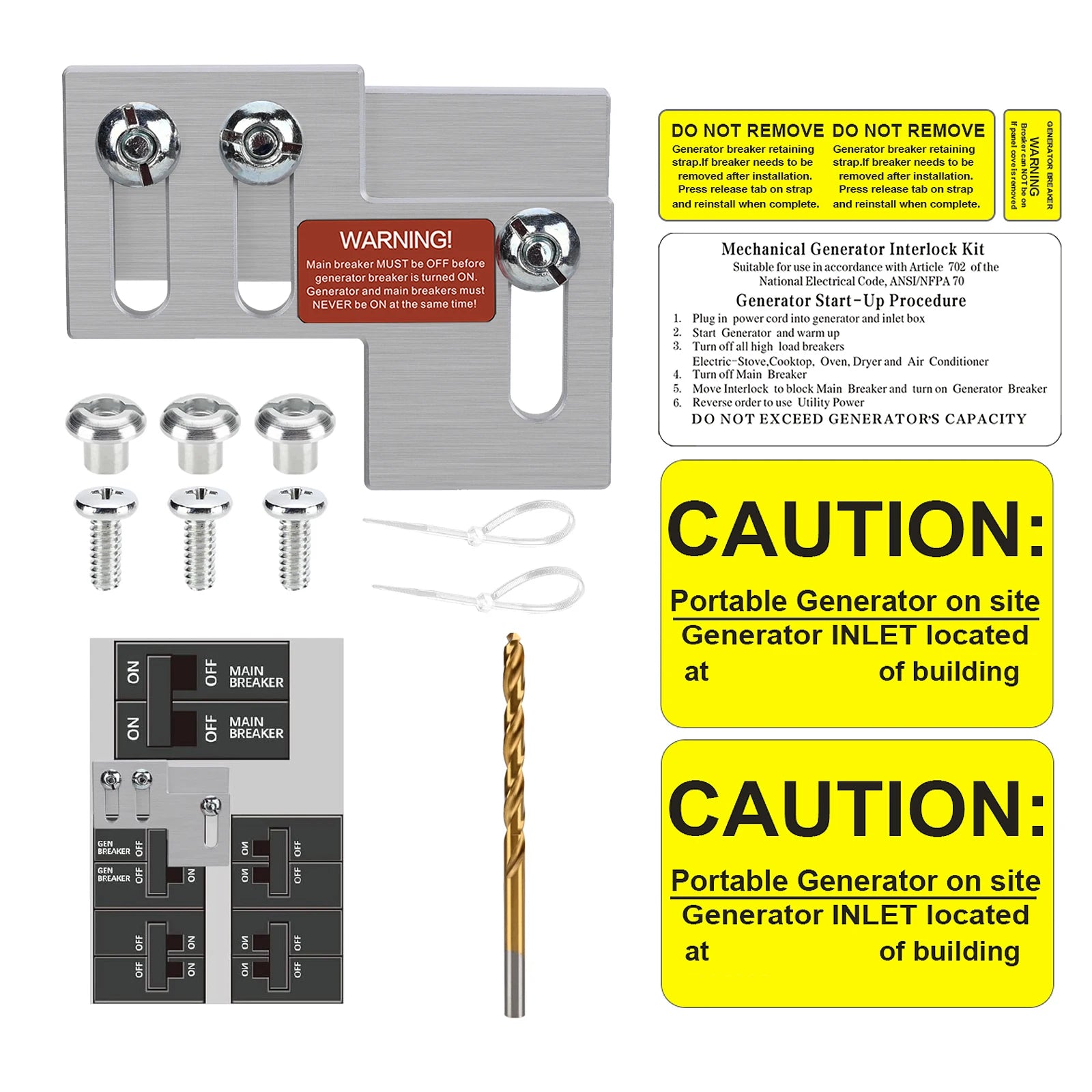 Generator Interlock Kit Suitable for Thomas & Betts Challenger Professional Electrical Interlock Kit(TB-200A)