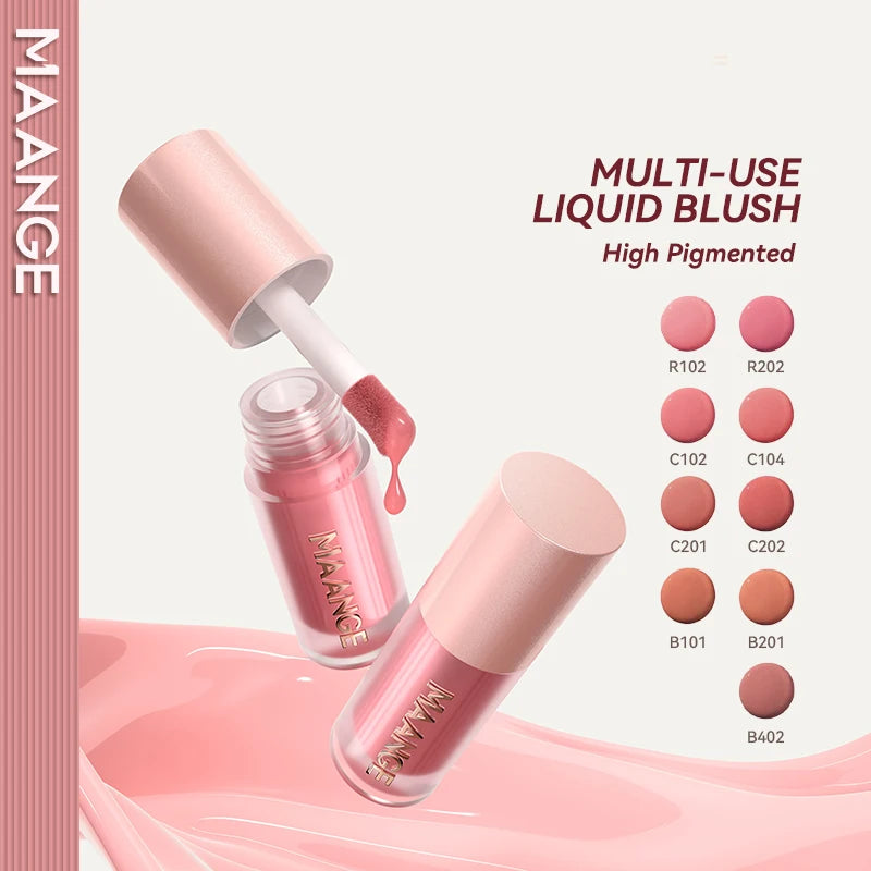 MAANGE Wholesale 9 Colors Liquid Blush Velvet Finish & Long-Lasting Vegan Makeup Liquid Blusher
