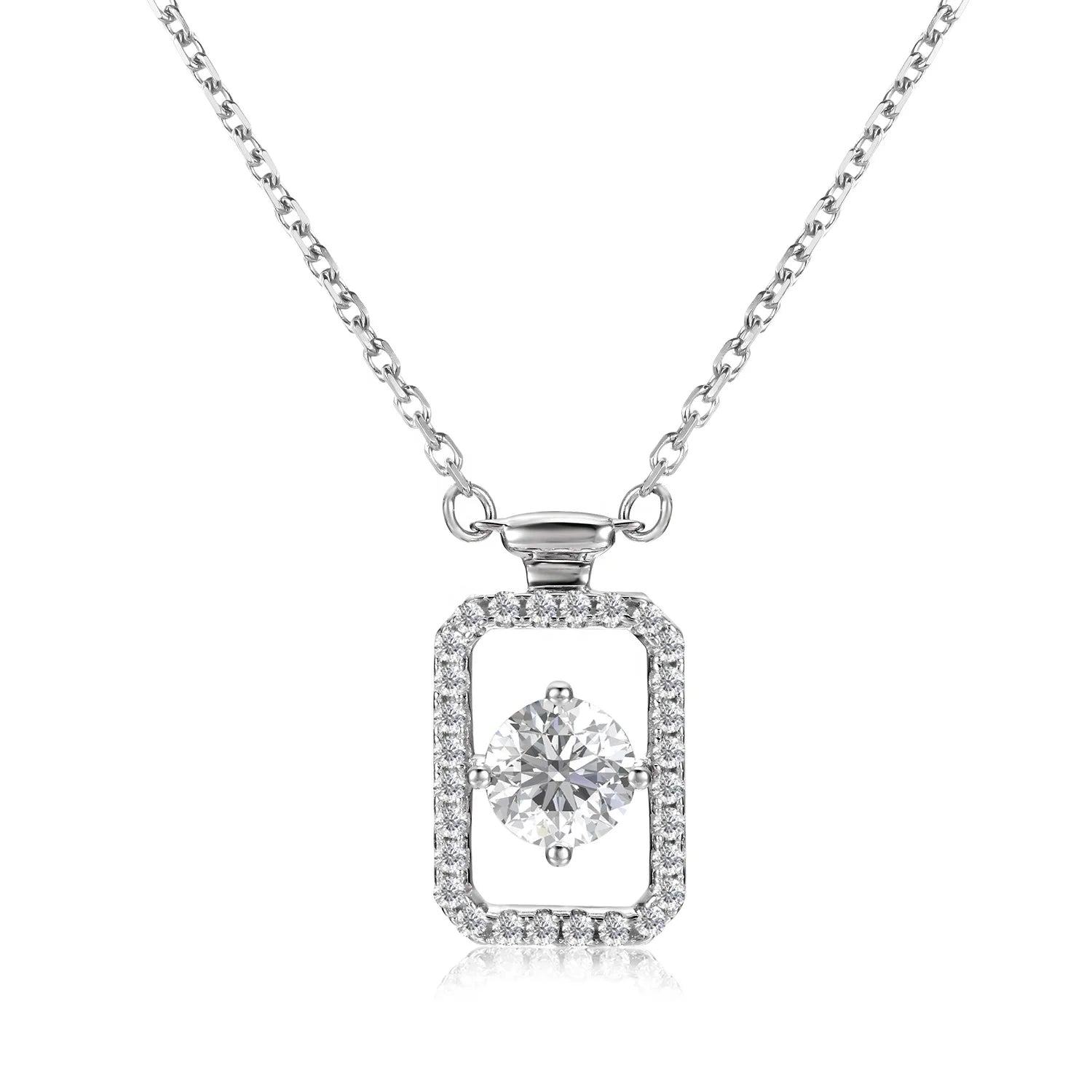 Environmental Friendly Moissanite Diamond 925 Sterling Silver Pendant Necklace Jewelry Accessories for Women Destiny Jewellery
