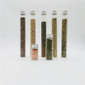 Glass Test Tube Storage Containers Empty Spice Bottles Glass Tube Jars with Aluminum Lid