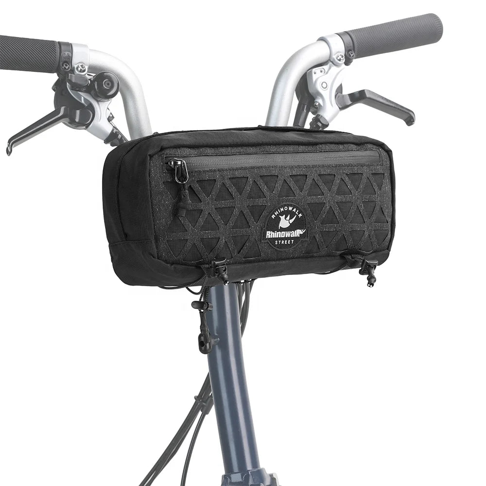 Rhinowalk COSMOPOLIS Series1.9L Urban Cycles Handlebar Bag Bicycle Front Storage Pack for Commuting City Riding