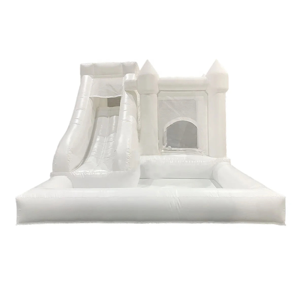 2024 Beautiful White PVC Inflatable Wedding Bouncer House Indoor Trampoline Jumping for Kids for Outdoor Parties