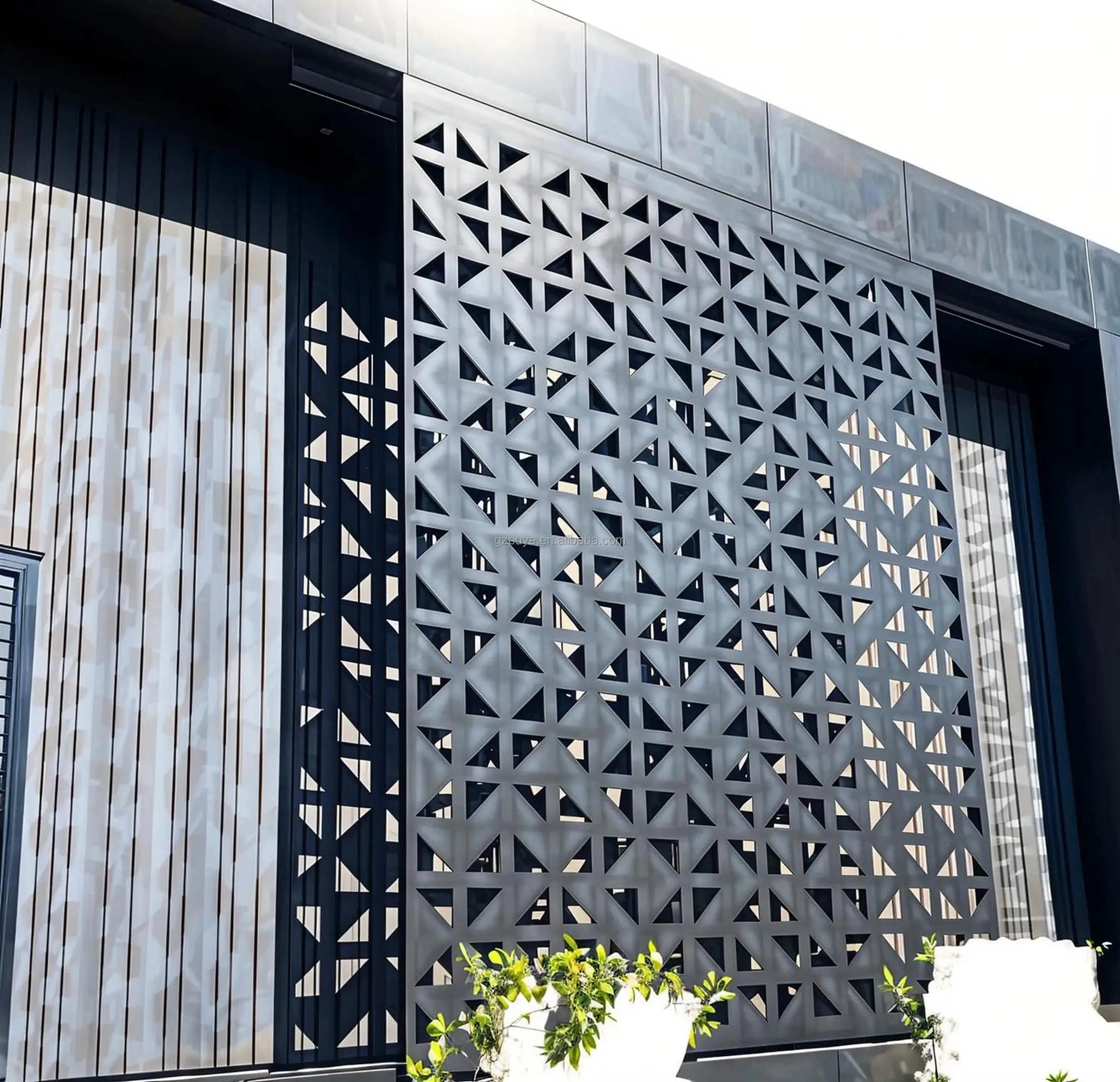 Stunning Black Anodized Aluminum Veneer Mesh with Mirror Finish - Perfect for Architectural Designs
