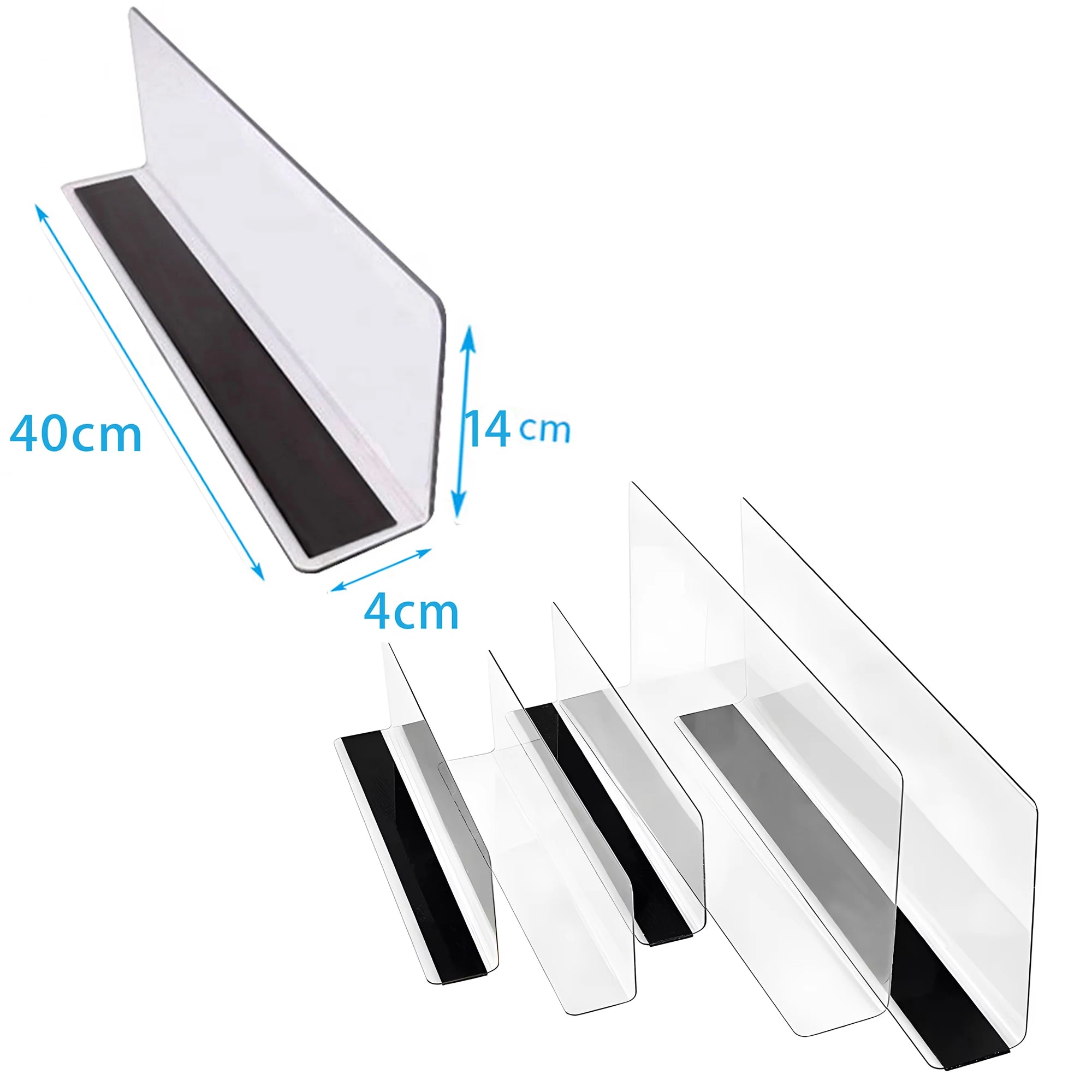 Wholesale Clear Acrylic Shelf Dividers Direct Sales Clear Pvc Plastic Pharmacy PVC Wire Shelf Dividers