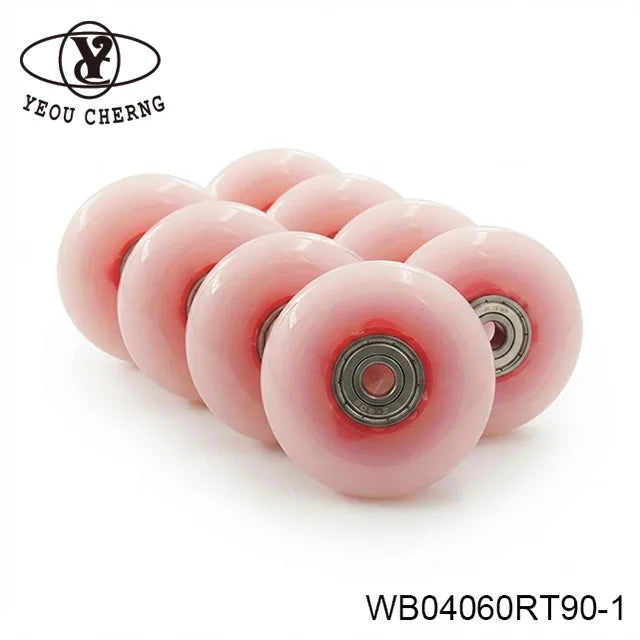 60x24mm Cast PU Luggage Caster Wheel Red 90A-Wholesale Travel Case Furniture Caster MegaBDM