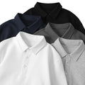 OEM Custom Factory Heavyweight Polo Shirt Men Women Lapel Long Sleeve Sweatshirt American Style Loose Casual Couple Polo Shirt