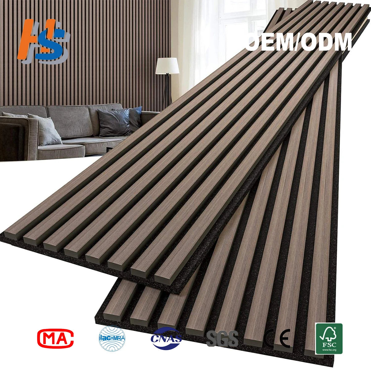 Custom Size Acoustic Panels Fireproof Moisture Proof for Office Lobbies Shopping Centers Ceiling Decoration