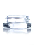Square Low Profile Thick Concentrate Glass Jars with Child-Proof Plastic Lids-Airtight Containers for Oil Lip Balm Wax Cosmetics
