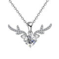 Lab Grown Diamond Sterling Silver Women Jewelry Accessories Angel Wing Moissanite Pendant Necklace Destiny Jewellery