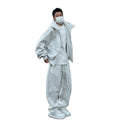 Oem Customized logo Design Trendy Brand Jacket and Pants Sweatshirt Loose Fit Plus Size set two-piece hoodie